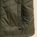 Michael Kors womens army green faux fur quilted vest size S Photo 4