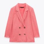ZARA Blazer Jacket Womens tweed Double Breasted Photo 0