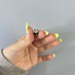 None Vintage Panda Mini Pin Metal Enamel Lapel Hat Small Tiny White Black Photo 0