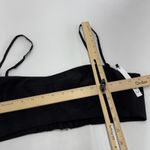 CAARA Crop Top Womens Small Black Linen Rayon Bralette Bustier Smocked Back‎ Photo 8