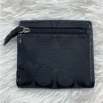 Coach  Black Signature Canvas Card Holder Photo 1
