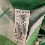 Ted Baker Ismey Green Leaf Print Halter Neck Jumpsuit Wide Leg Flowy Tropical 4 Photo 6