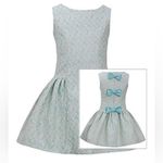 Bonnie Jean sea green and white textured sleeveless dress sz 5 Photo 1