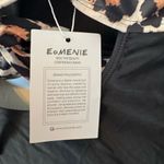 Eomenie Women's One Piece Swimsuit Cutout High Waisted Tie Back Black Leopard M Size M Photo 5