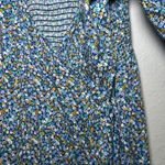 Old Navy Floral Puff Sleeve Smocked Midi Wrap Dress Women's Small boho cottage Photo 2