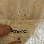 Anthropologie &merci Cottage Core Milkmaid Eyelet Smocked White Dress Sz M Lined Photo 7