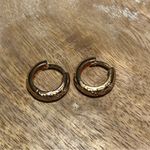 Sterling Silver CZ Huggies Gold Vermeil Over 925  Earrings Photo 10