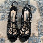 Prada Black Patent Leather Caged Platform Sandals Size 38.5/7.5 Photo 8
