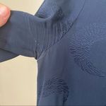 Nevenka Dress Navy Blue Embroidered Shift Crescent Moon Size 8 Photo 2