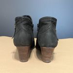 Zodiac  Kaylin Western Ankle Boots Black Suede Leather Heeled Womens 8.5 Booties Photo 2