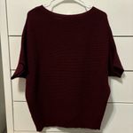 The Reset R Label Essential Pullover Wool Dolman Short Sleeve Sweater MAROON Photo 2