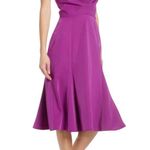Harlyn Orchid Fit and Flare Halter Dress Plunging Drape Neckline Open Back XL Purple Photo 0
