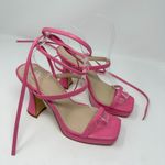 BP New, . Netta Pink Platform Lace Up Ankle Sandals Size 7 Photo 4