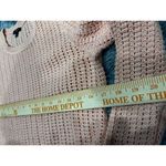 Talbots  Women's Pullover Crew Neck Crochet Sweater Button Shoulder Peach Size SP Photo 3