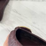 Tory Burch Size 6.5 Quilted Minnie Travel Ballet Leather Shoes Burgundy Maroon Photo 5