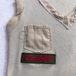 Vintage Voice M Army Cropped Tank Top Distressed Grunge Y2K Edgy Baddie Military Tan Size M Photo 1