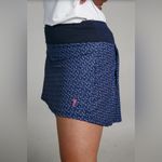 William Murray Golf Blue and White Asymmetrical Skater Mini Skirt Size L Photo 2