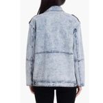 Avec Les Filles Acid Wash Denim Utility Jacket Size Medium Safari Style Photo 1