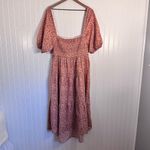 MINKPINK  Floral High Low Puff Sleeve Square Neck Dress 100% Cotton Size Medium Photo 3
