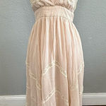 Champagne‎ & Strawberry Halter Flowy Dress Size Small Pink Photo 0