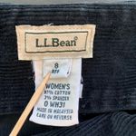 LLBean Black Corduroy Pants Womens 8 Regular Straight Leg Casual Comfort Retro Photo 2