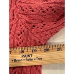 L.L.Bean  Long Sleeve Open Knit Button Front Cardigan Sweater Pink Women's Medium Photo 5