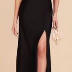 Birdy Grey  Mai Black Satin Maxi Dress Size Medium Photo 0