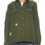Rails Kato Military Button Up Shirt Jacket Shacket Olive Green Stars Size Medium Photo 0