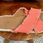 Caslon Coral Frayed Edges Paxton Cross Strap Slides Womens Sandals Size 7 Photo 7