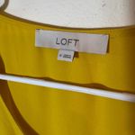 Loft  Long Sleeve‎ Ruffle Sleeve V-Neck Blouse Top Size Medium Mustard Yellow Photo 2