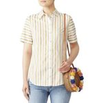 The Jetset Diaries  Striped Tita Shirt White Yellow Photo 5