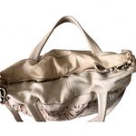 Vintage Errelleventidue Italian Leather Lazer Cut XL Handbag Photo 5