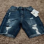 Encore jeans Medium Wash Distresed Bermuda Shorts Photo 5