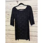 Diane Von Furstenberg Dianne Von Furstenburg Navy Lace See through Dress Size 8 Photo 4