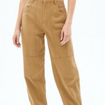 Nili Lotan Military Jogger Pants Size 2 Barley Tan Cropped High Rise Cotton Brown Photo 0