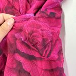 Amanda Uprichard  Dress Womens Large Pink Floral Roma Gown Ruched‎ Slit Side Photo 11