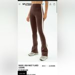 Splits59  Raquel High Waist Flared Leggings 30" Dark Chocolate Brown Creme M $128 Photo 3