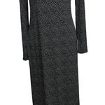 Modcloth Maxi Dress Women’s Sz M Black Polka Dot Stretchy Y2K Whimsigoth Elegant Photo 0