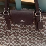 Coach  Brown and Cream Signature Tote Photo 4