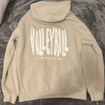 Volleyball Hoodie Tan Size M Photo 1
