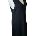 Ann Taylor Thick Knit Tank Dress Sleeveless Cutout Back in Black Classic Neutral Photo 2