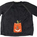 Vintage David Brooks Black Pumpkin Appliqué Crewneck Sweater Size XL Photo 1