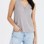American Eagle 🦅 Outfitters🦅Soft Plush Henley Tank Top Grey Medium Photo 1