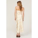 Holzweiler Eila Cream Yellow Floral Print Satin Midi Slip Dress Size XS Photo 2
