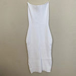 House Of CB  Oriana Strapless White Ribbed knit Stretch Bodycon Midi Dress NWO XL Photo 7