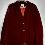 Vintage 1960’s Classic Burgundy Velvet Blazer Cotton by Butterfly For Prestige Red Photo 0