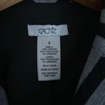 Cache Black Gray Striped Double Breasted Blazer Size 2 Photo 2