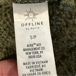 Aerie Offline by  Teddy Sherpa 1/4 Zip Pullover Sweatshirt Womens Small CamoGreen Photo 2