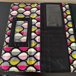Vera Bradley EUC  Black Pink Green Wallet Purse Clutch Floral Print Photo 5