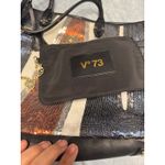 V°73 Sequin Embellished Tote Bag Purse Handbag Designer Glam Party Black Photo 4